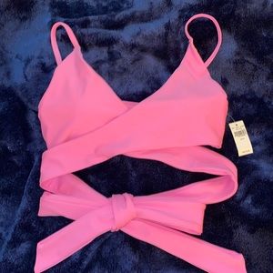 AERIE Wrap Around Triangle Bikini Top Size Medium